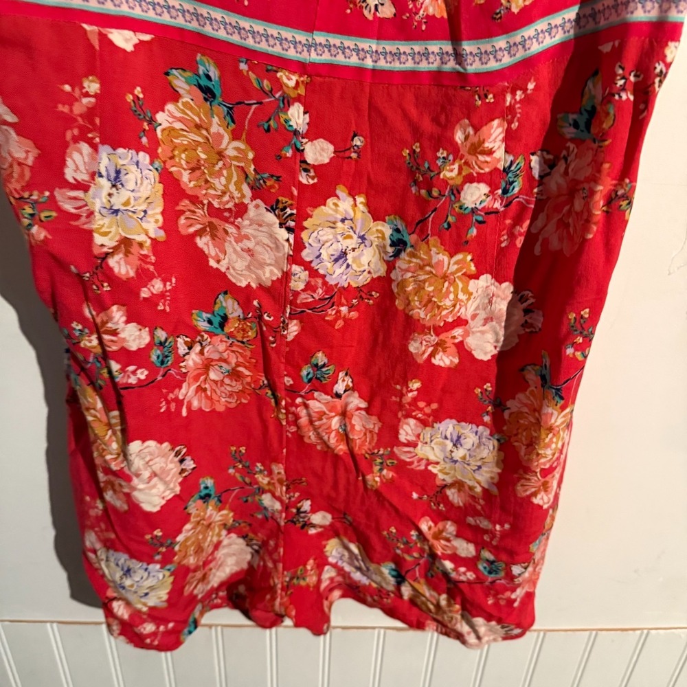 O'Neill Liame Romper XL Red Boho Beachy Cottagecore Festival NWT - Picture 3 of 7